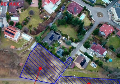 Stavební pozemek 1988m2 s úchvatným výhledem a připraveným projektem – Velké Popovice