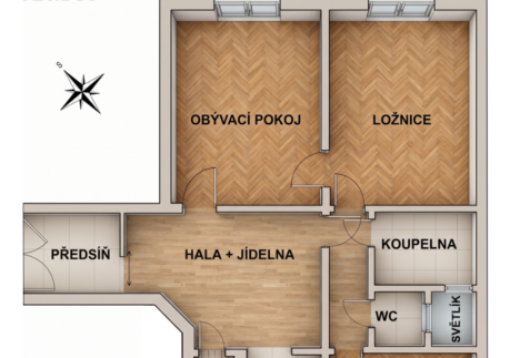 Byt s potenciálem 4+kk u parku Jezerka, 84,5 m²+sklep+balkon